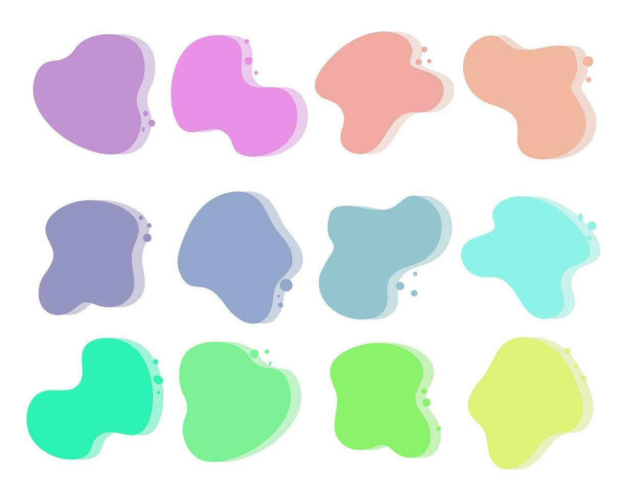 conjunto de resumen pastel color lugares para decoración. ilustración, iconos, vector