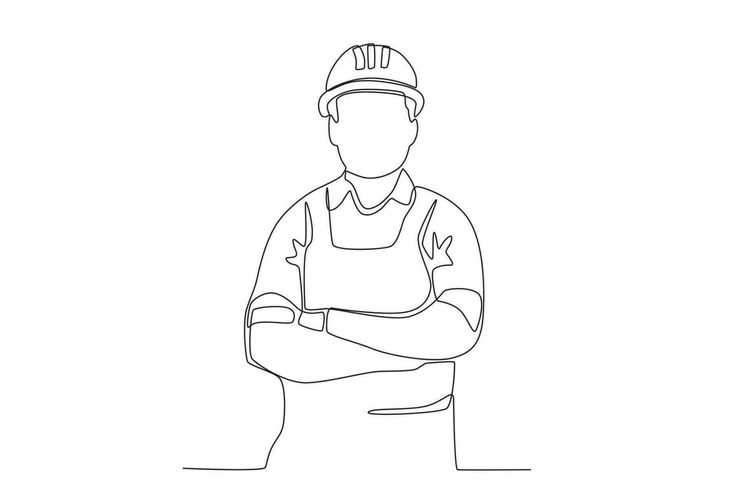 A laborer stood proudly vector