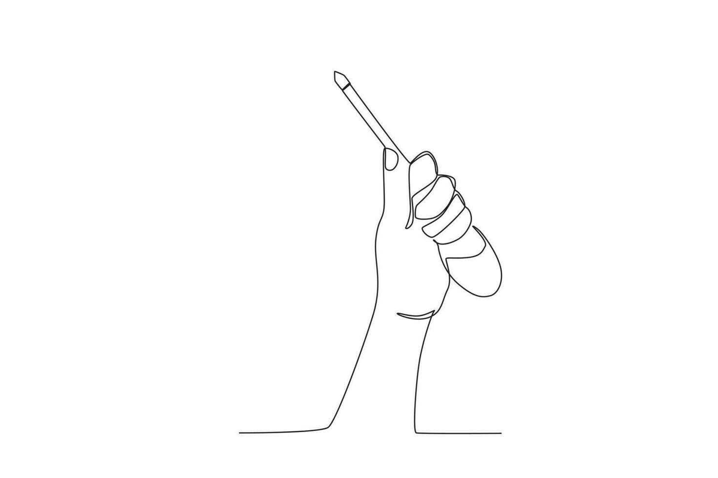 A hand-raised handyman tool vector