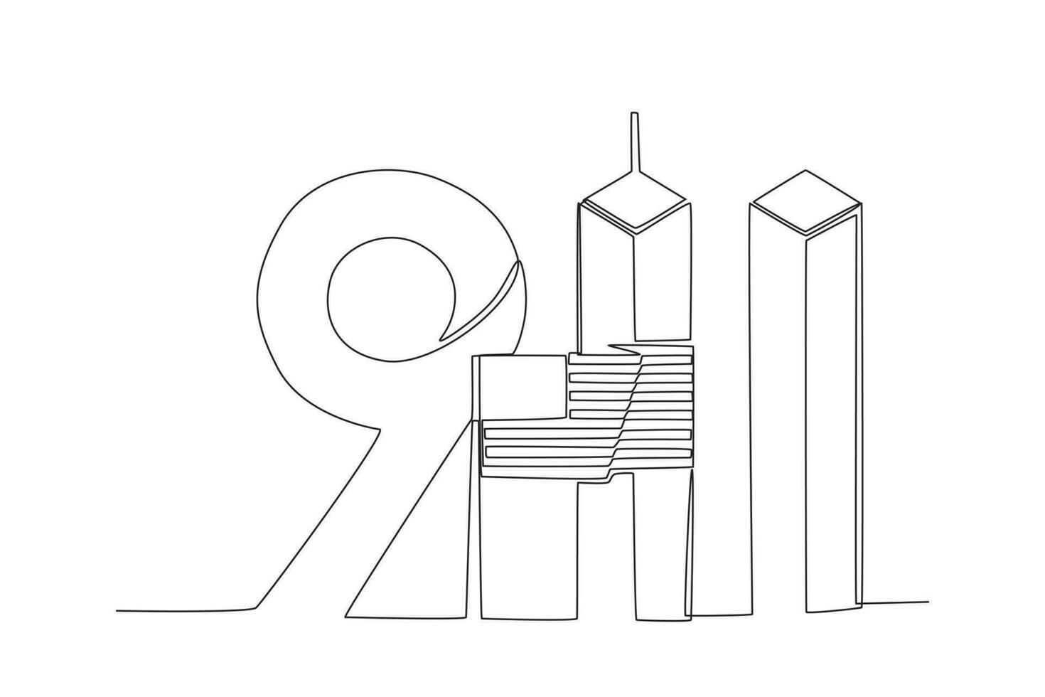 A tower the 911 incident occurred vector