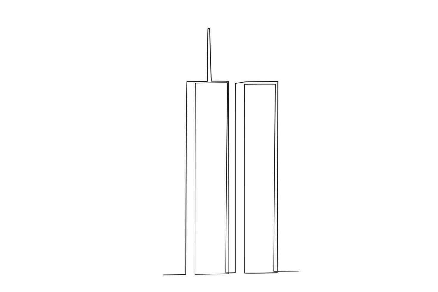 A WTC tower in America vector