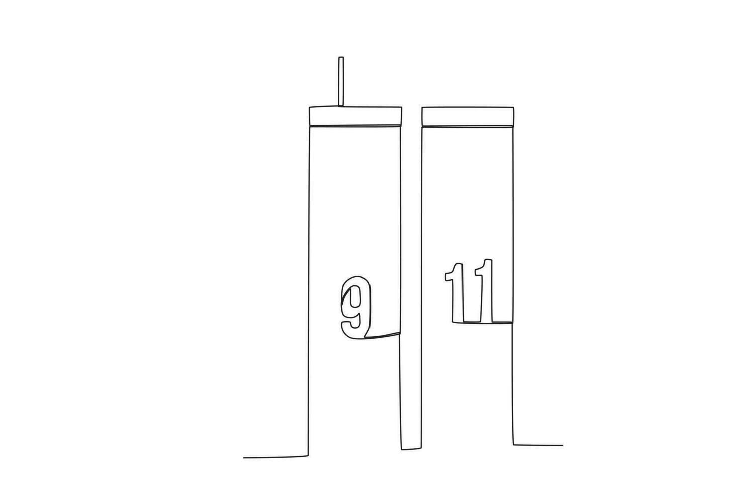 A concept of 911 commemoration vector