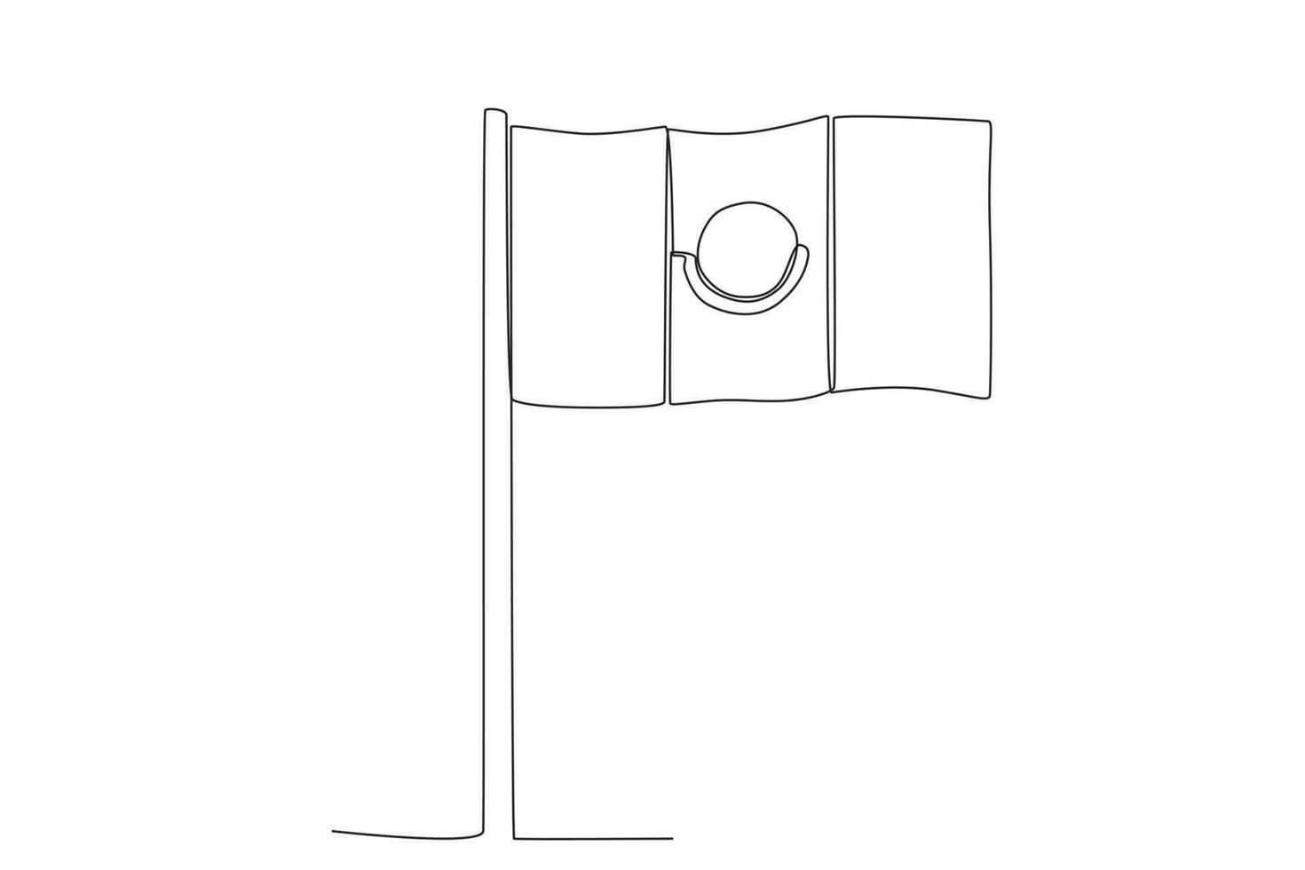 A Mexican flag on a high pole vector