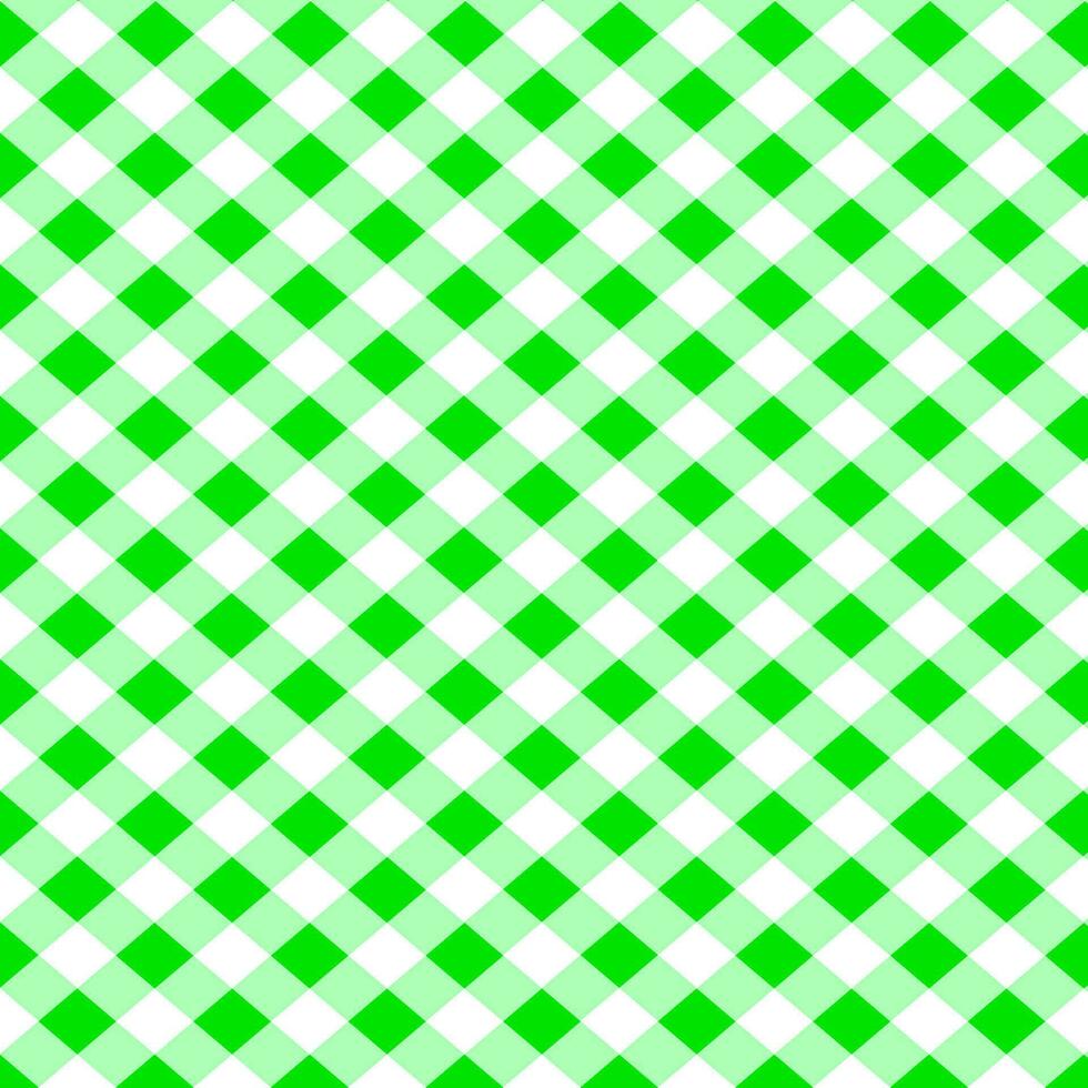 Gingham check plaid pattern in soft green for tablecloth, gift paper, napkin, blanket, scarf. Seamless light monochrome small vichy tartan check vector for modern spring summer fashion textile print.