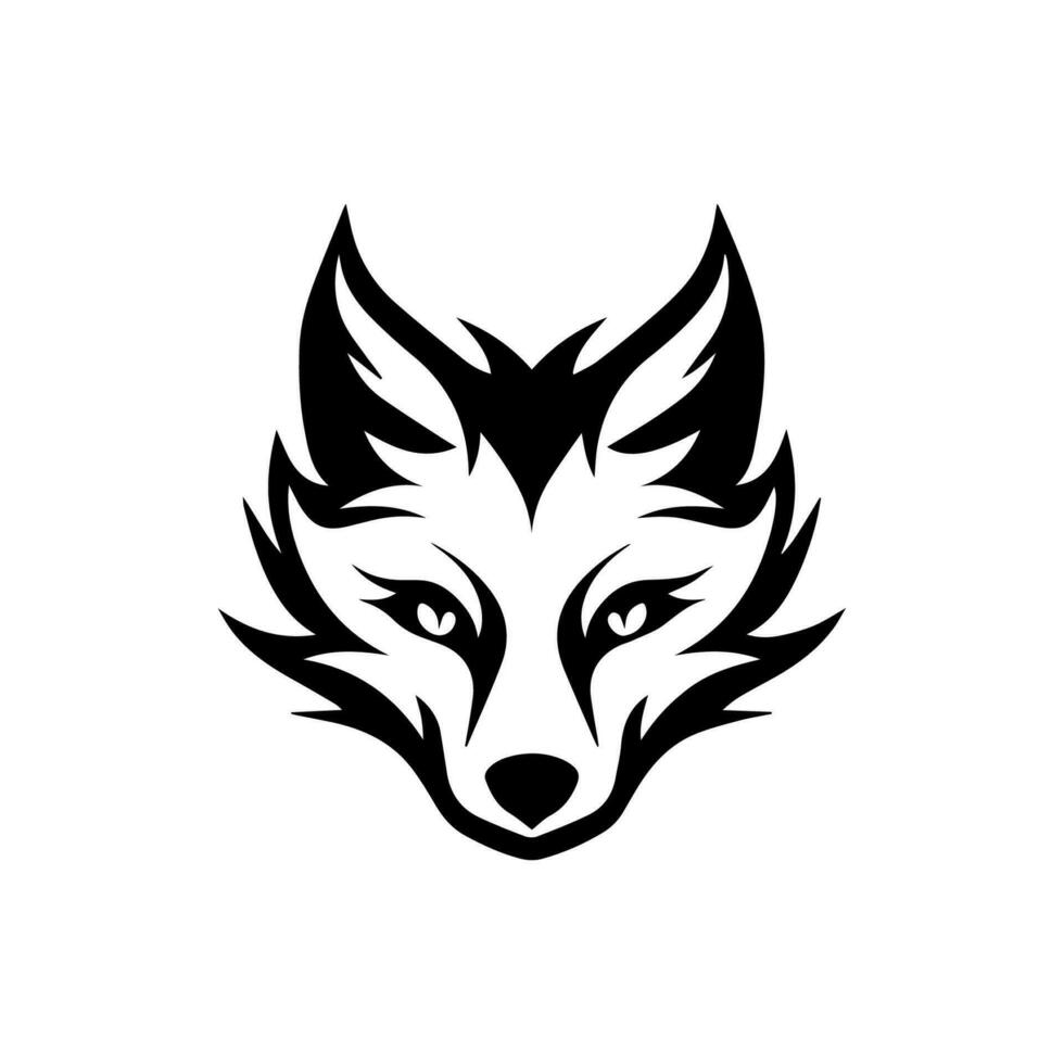 wolf head logo illustration vector
