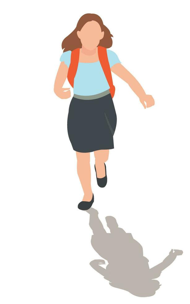 happy cute little boy running so fast vector