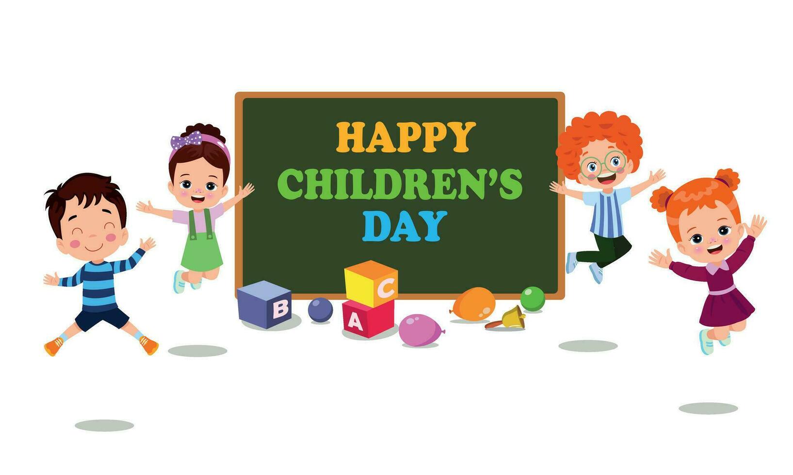 A poster for the children's day with the words happy children's day vector