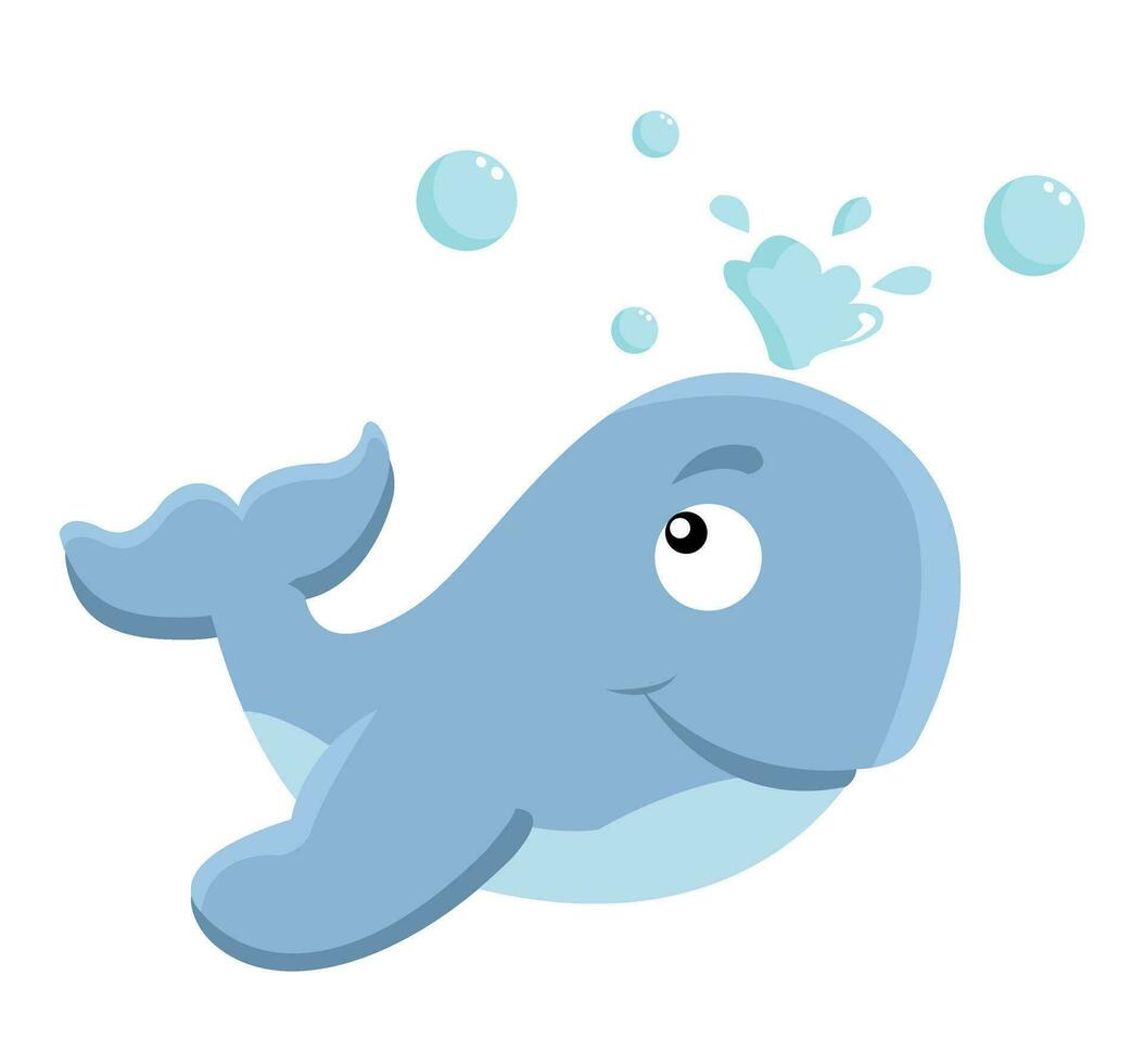 Cute dolphins in various poses cartoon illustration vector