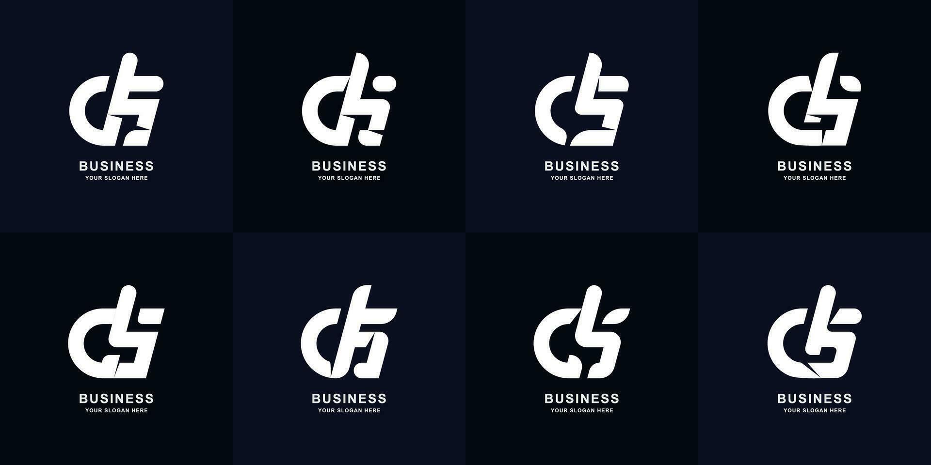 Collection letter dS or d5 monogram logo design vector