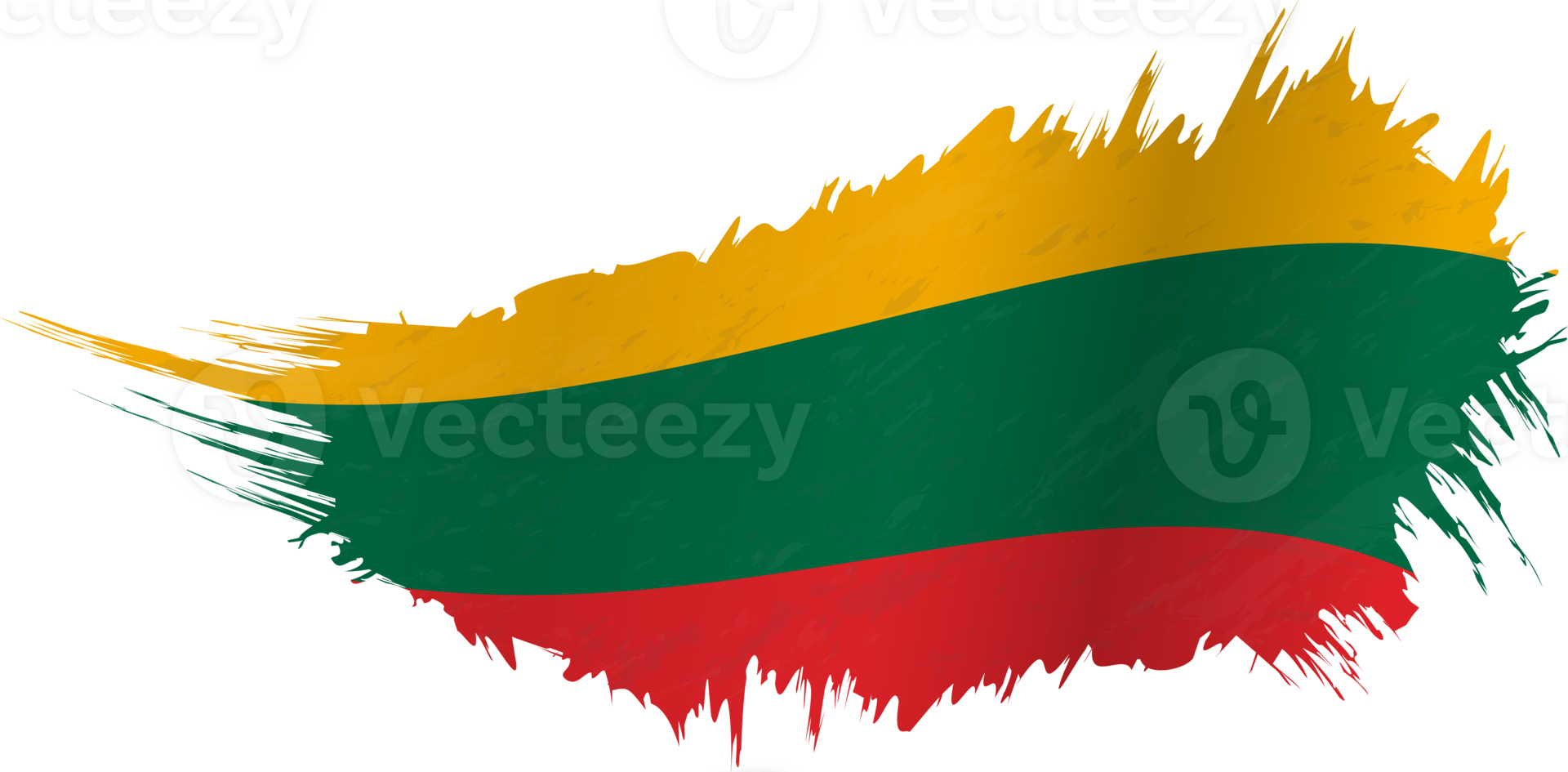 Flag of Lithuania in grunge style with waving effect. png