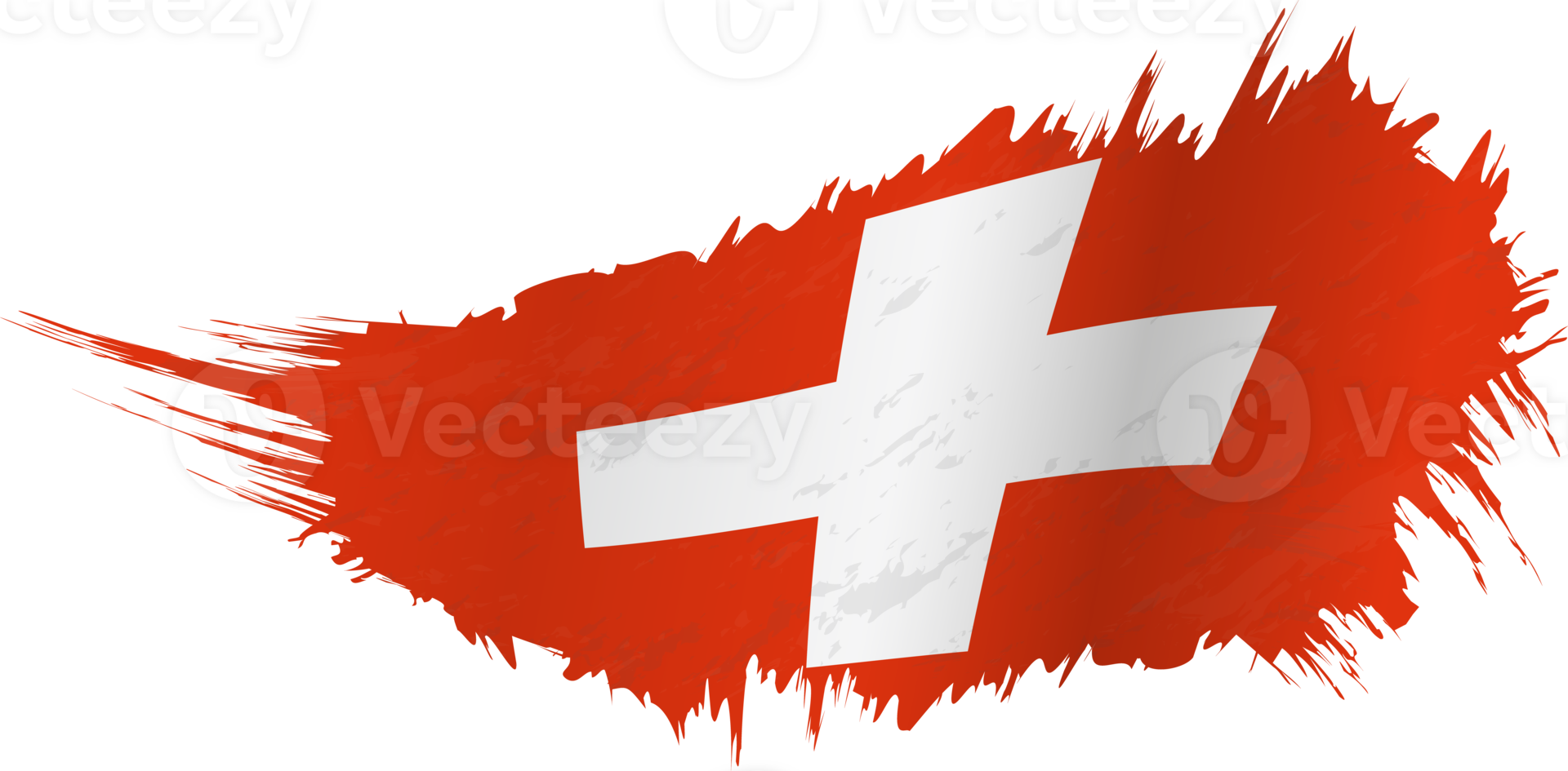 Flag of Switzerland in grunge style with waving effect. png