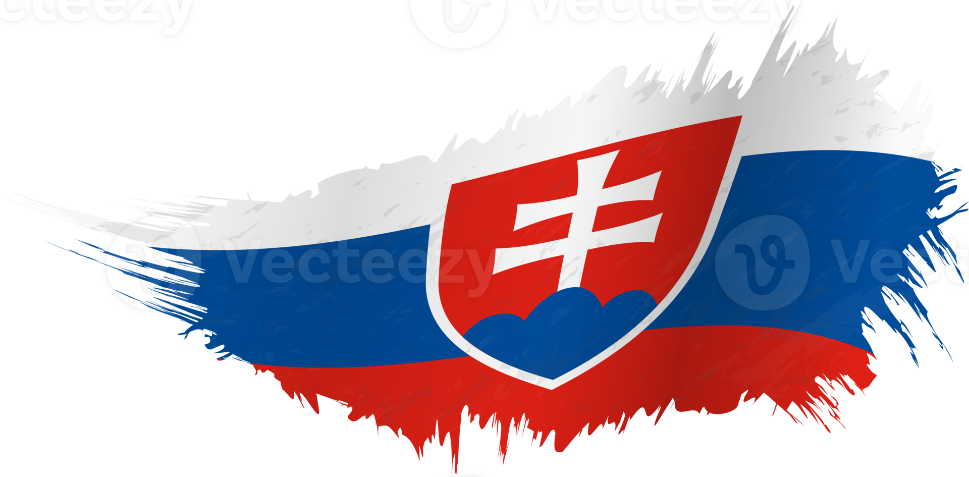 Flag of Slovakia in grunge style with waving effect. png