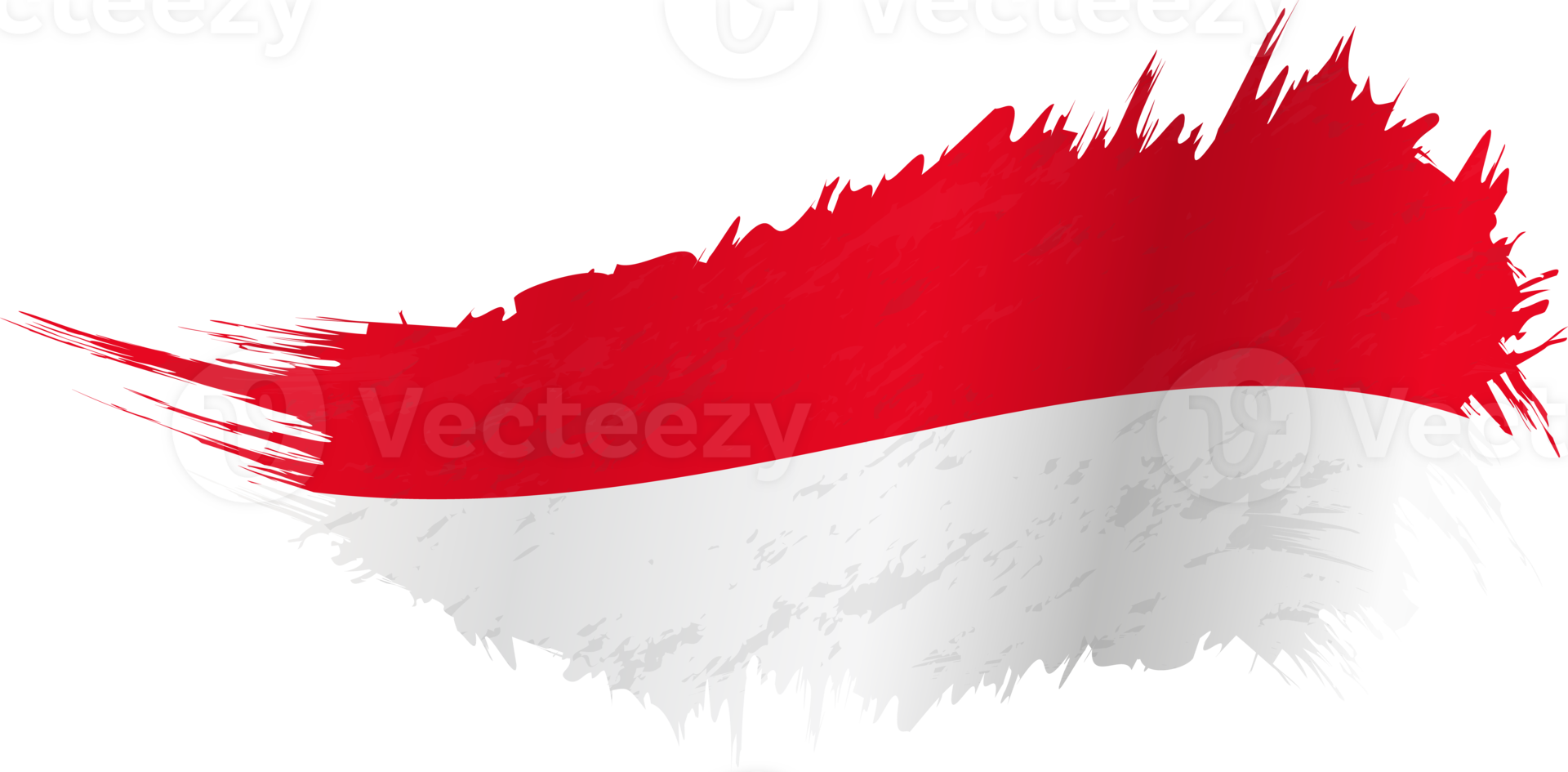 Flag of Monaco in grunge style with waving effect. png