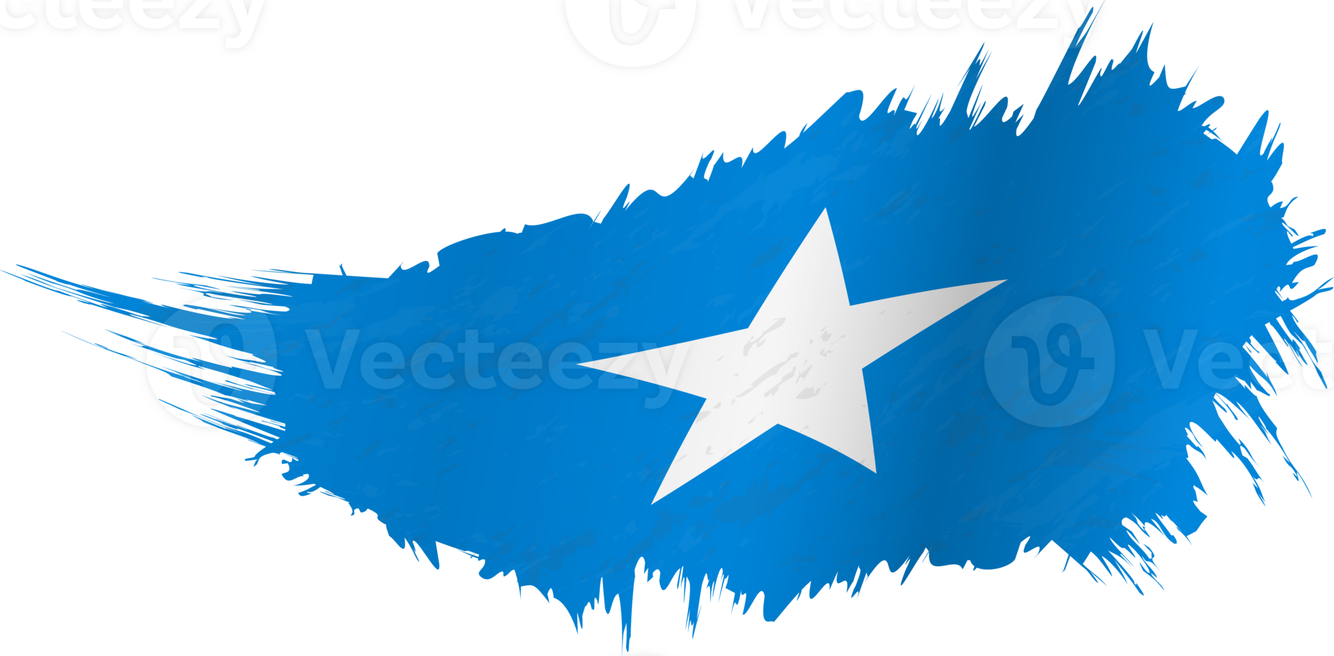 Flag of Somalia in grunge style with waving effect. png