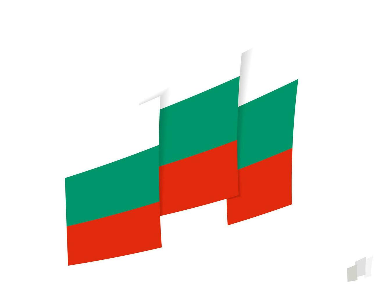 Bulgaria flag in an abstract ripped design. Modern design of the Bulgaria flag. vector