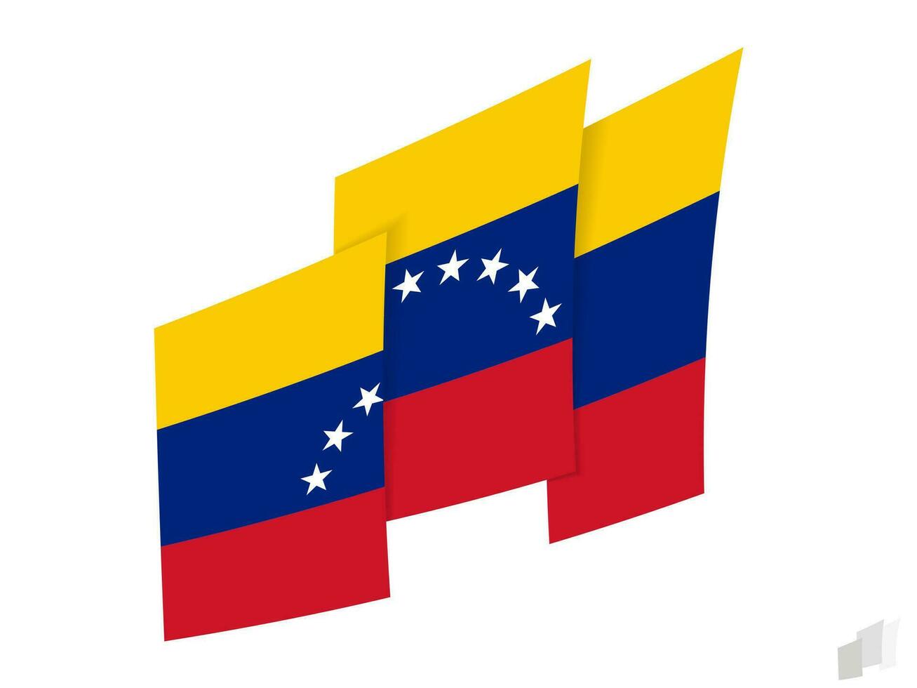Venezuela flag in an abstract ripped design. Modern design of the Venezuela flag. vector