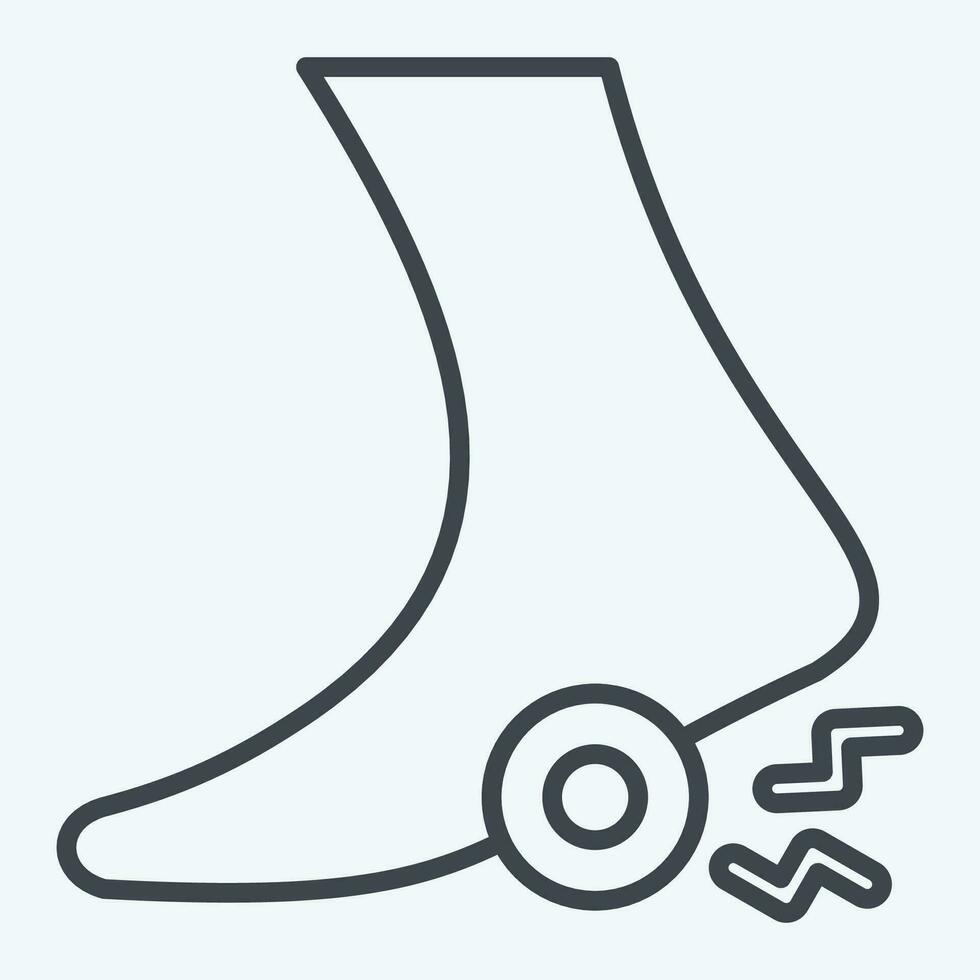 Icon Foot 2. related to Body Ache symbol. line style. simple design editable. simple illustration vector