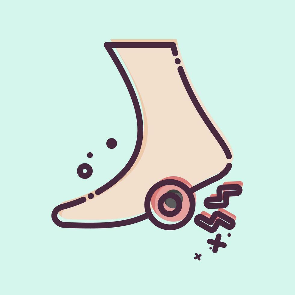 Icon Foot 2. related to Body Ache symbol. MBE style. simple design editable. simple illustration vector