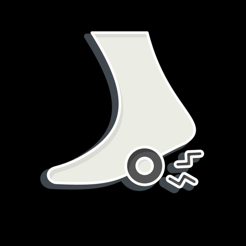 Icon Foot 2. related to Body Ache symbol. glossy style. simple design editable. simple illustration vector