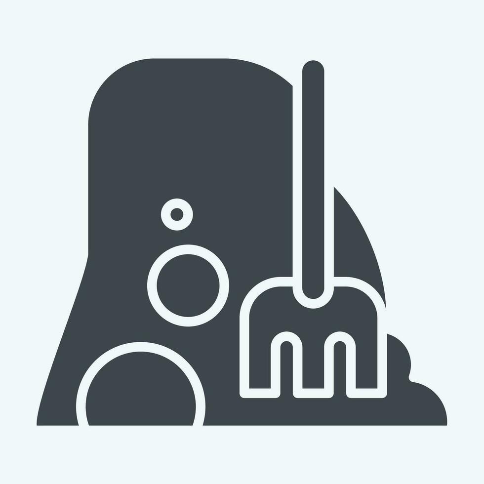 Icon Haystack. related to Agriculture symbol. glyph style. simple design editable. simple illustration vector