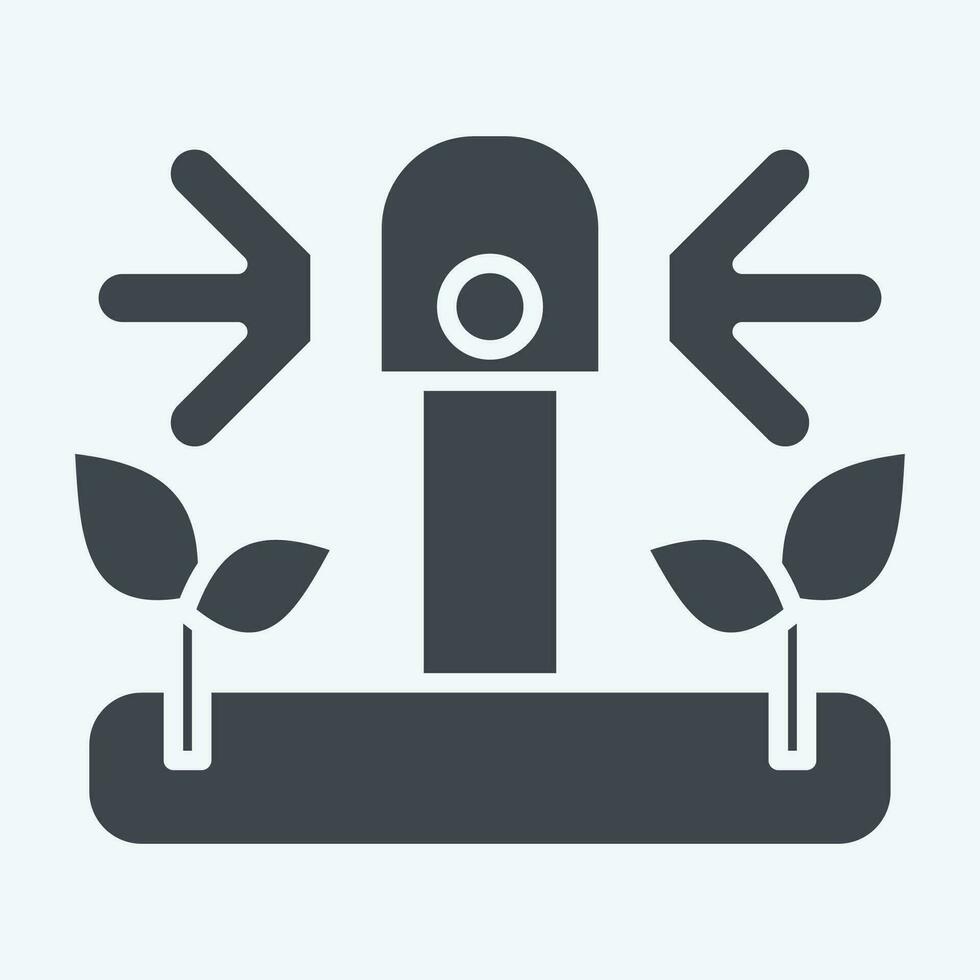 Icon Irrigation. related to Agriculture symbol. glyph style. simple design editable. simple illustration vector