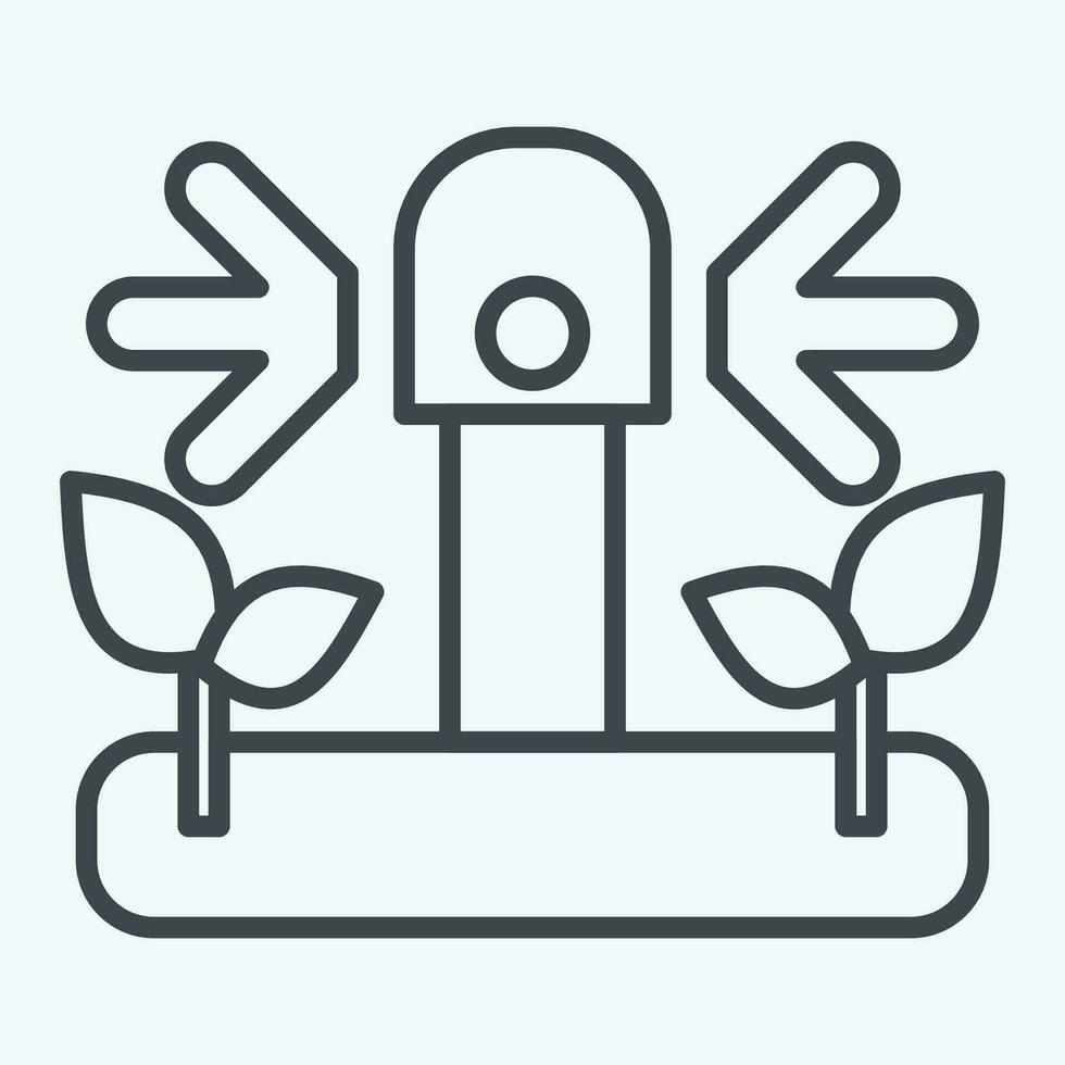 Icon Irrigation. related to Agriculture symbol. line style. simple design editable. simple illustration vector