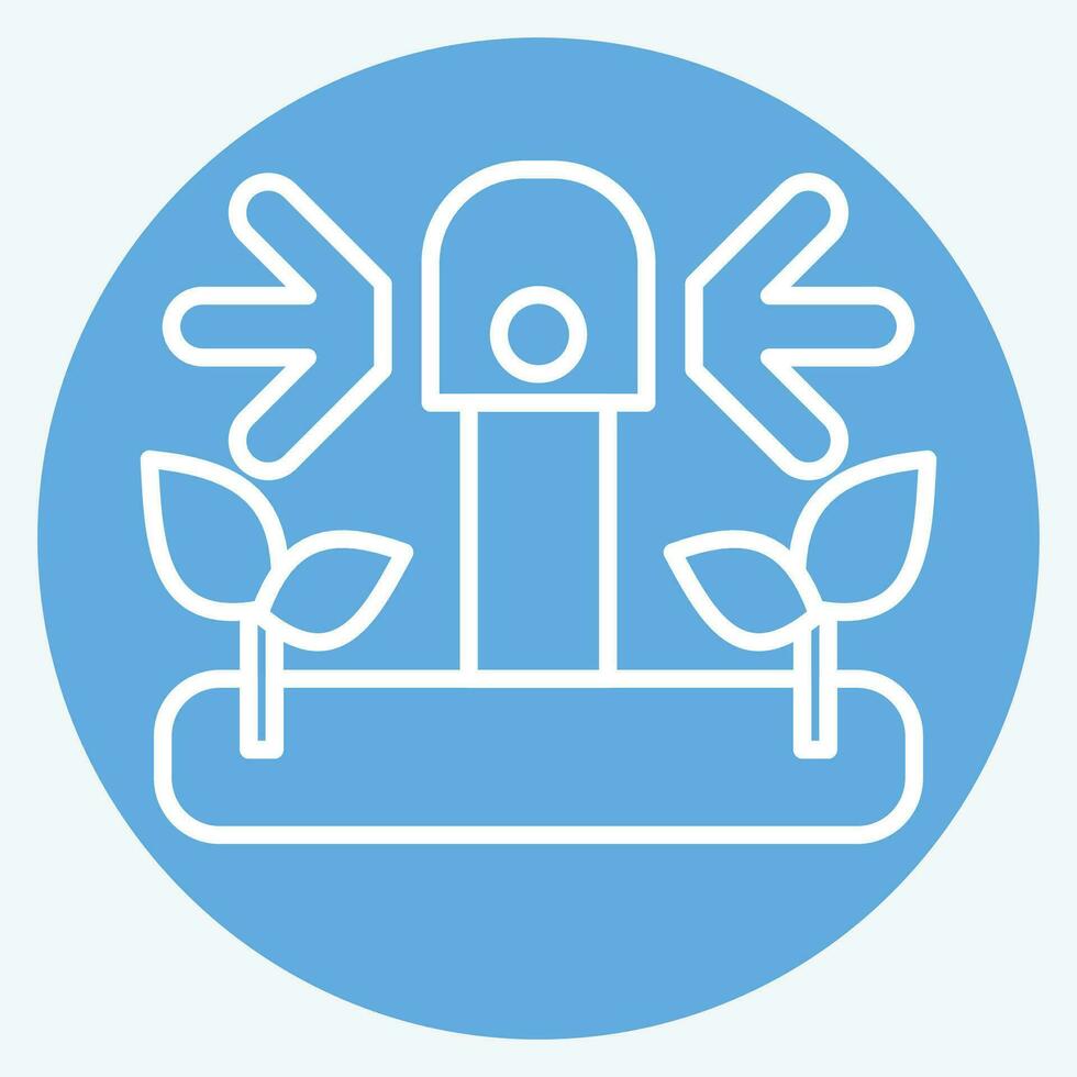 Icon Irrigation. related to Agriculture symbol. blue eyes style. simple design editable. simple illustration vector
