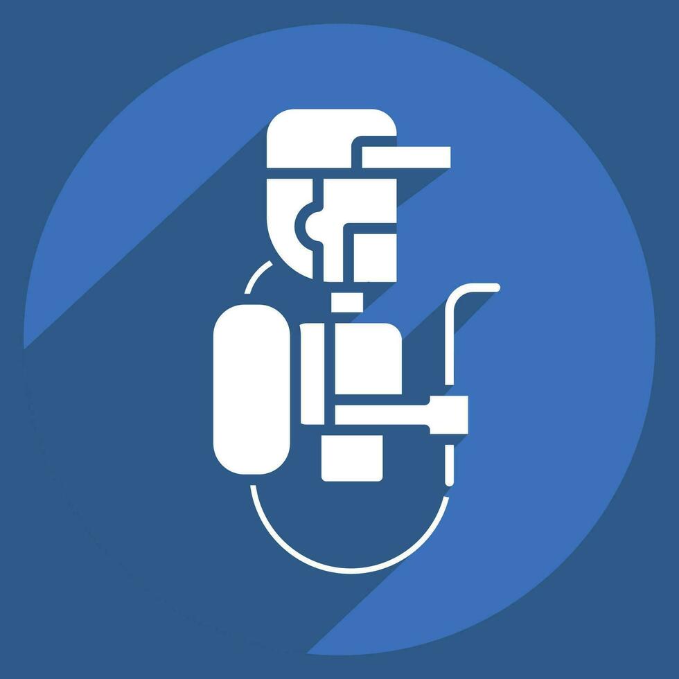 Icon Pesticides. related to Agriculture symbol. long shadow style. simple design editable. simple illustration vector