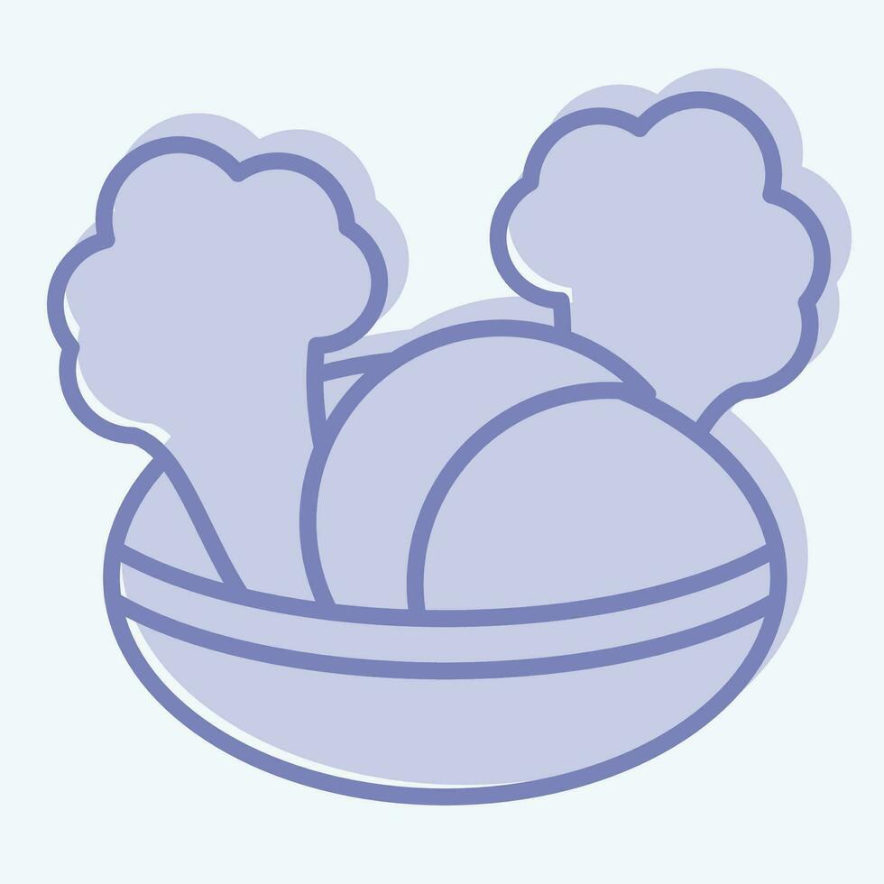 Icon Vegetables. related to Agriculture symbol. two tone style. simple design editable. simple illustration vector