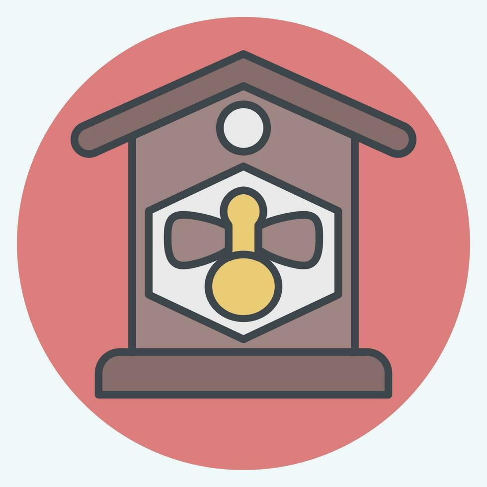 Icon Apiary. related to Agriculture symbol. color mate style. simple design editable. simple illustration vector