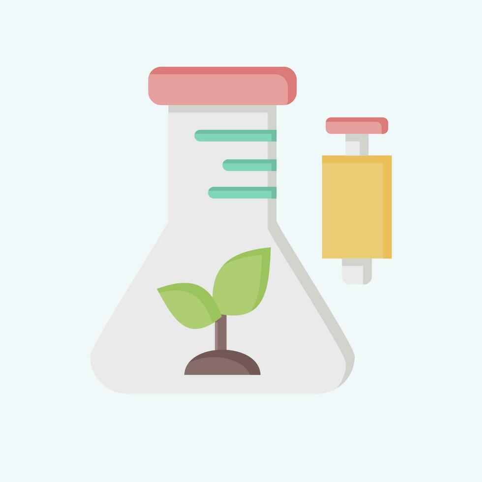 Icon Genetic Modification. related to Agriculture symbol. flat style. simple design editable. simple illustration vector