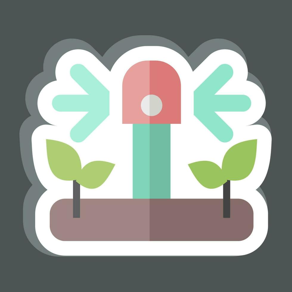 Sticker Irrigation. related to Agriculture symbol. simple design editable. simple illustration vector