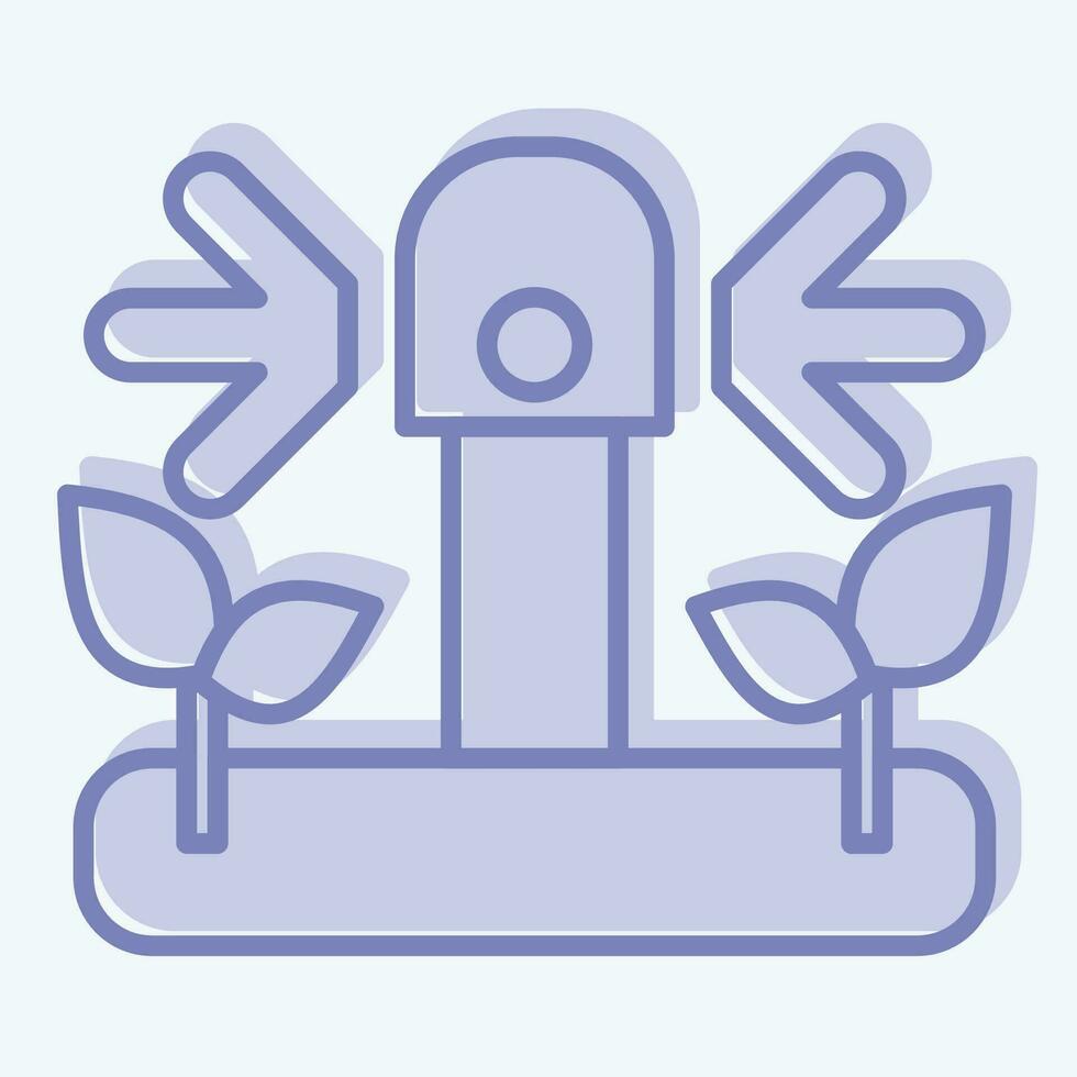 Icon Irrigation. related to Agriculture symbol. two tone style. simple design editable. simple illustration vector