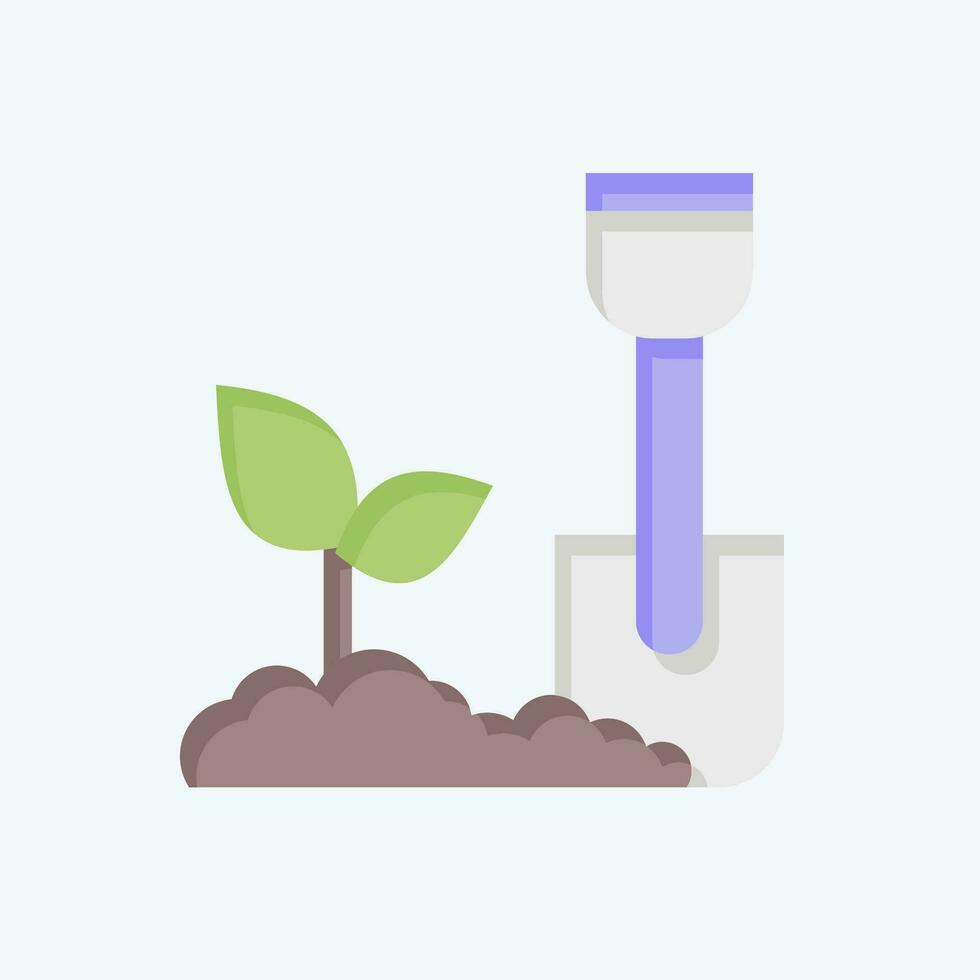 Icon Shovels. related to Agriculture symbol. flat style. simple design editable. simple illustration vector