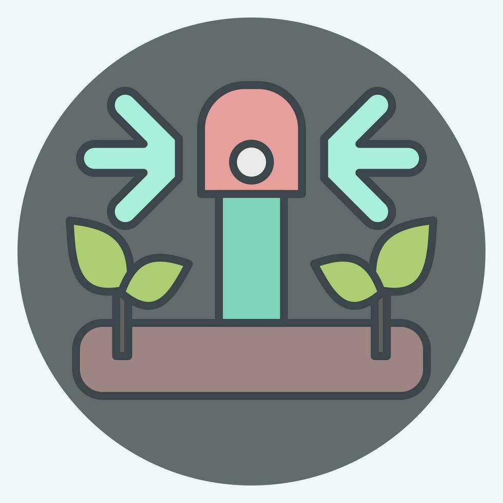 Icon Irrigation. related to Agriculture symbol. color mate style. simple design editable. simple illustration vector