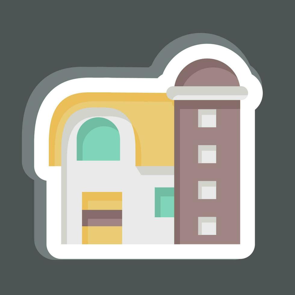 Sticker Barn. related to Agriculture symbol. simple design editable. simple illustration vector