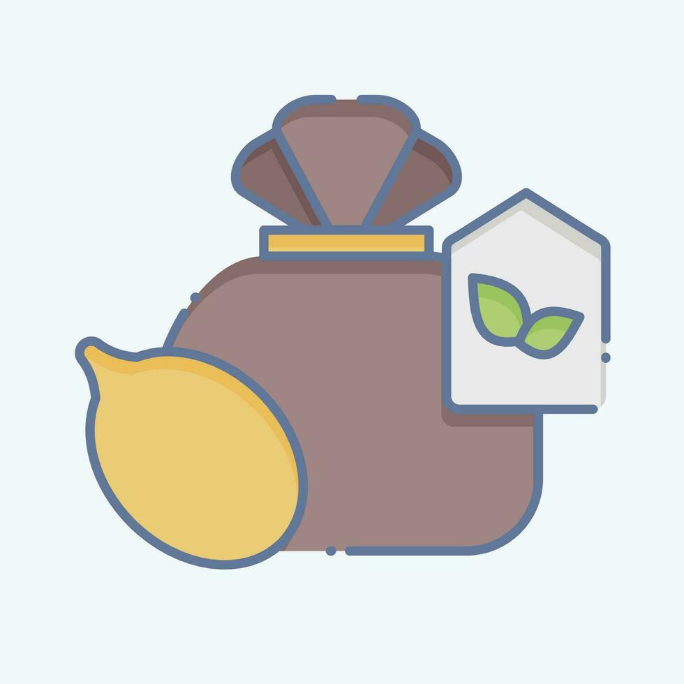 Icon Seed Bag. related to Agriculture symbol. doodle style. simple design editable. simple illustration vector