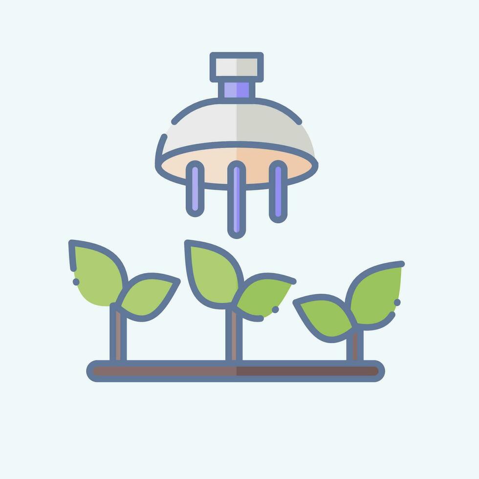 Icon Watering. related to Agriculture symbol. doodle style. simple design editable. simple illustration vector