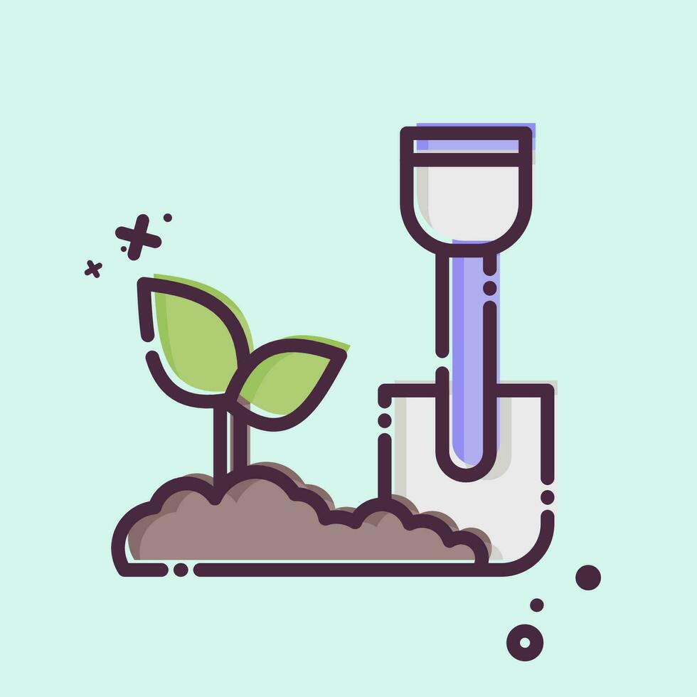 Icon Shovels. related to Agriculture symbol. MBE style. simple design editable. simple illustration vector