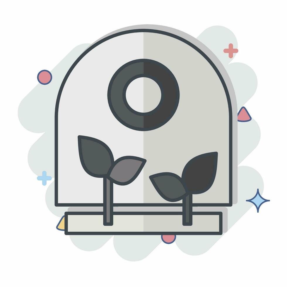 Icon Greenhouse. related to Agriculture symbol. comic style. simple design editable. simple illustration vector