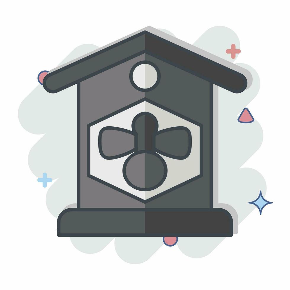 Icon Apiary. related to Agriculture symbol. comic style. simple design editable. simple illustration vector