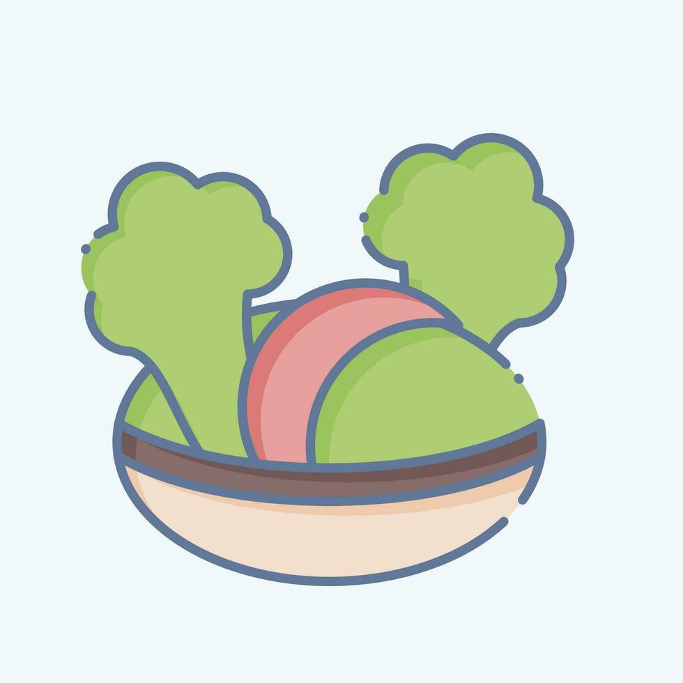 Icon Vegetables. related to Agriculture symbol. doodle style. simple design editable. simple illustration vector