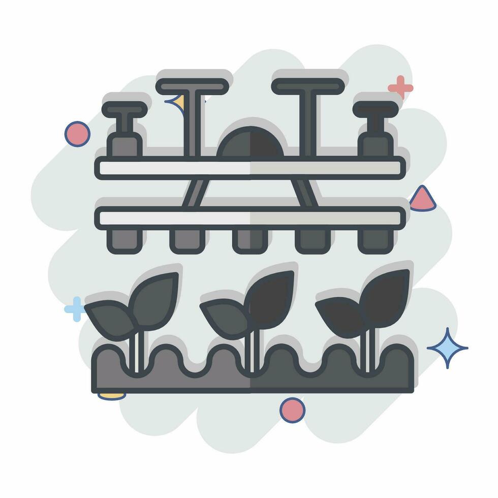 Icon Agriculture Drone. related to Agriculture symbol. comic style. simple design editable. simple illustration vector