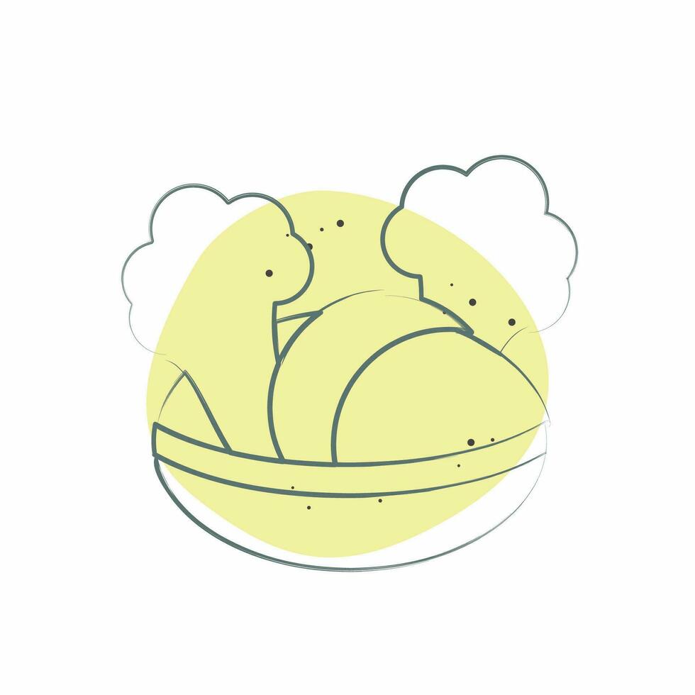 Icon Vegetables. related to Agriculture symbol. Color Spot Style. simple design editable. simple illustration vector