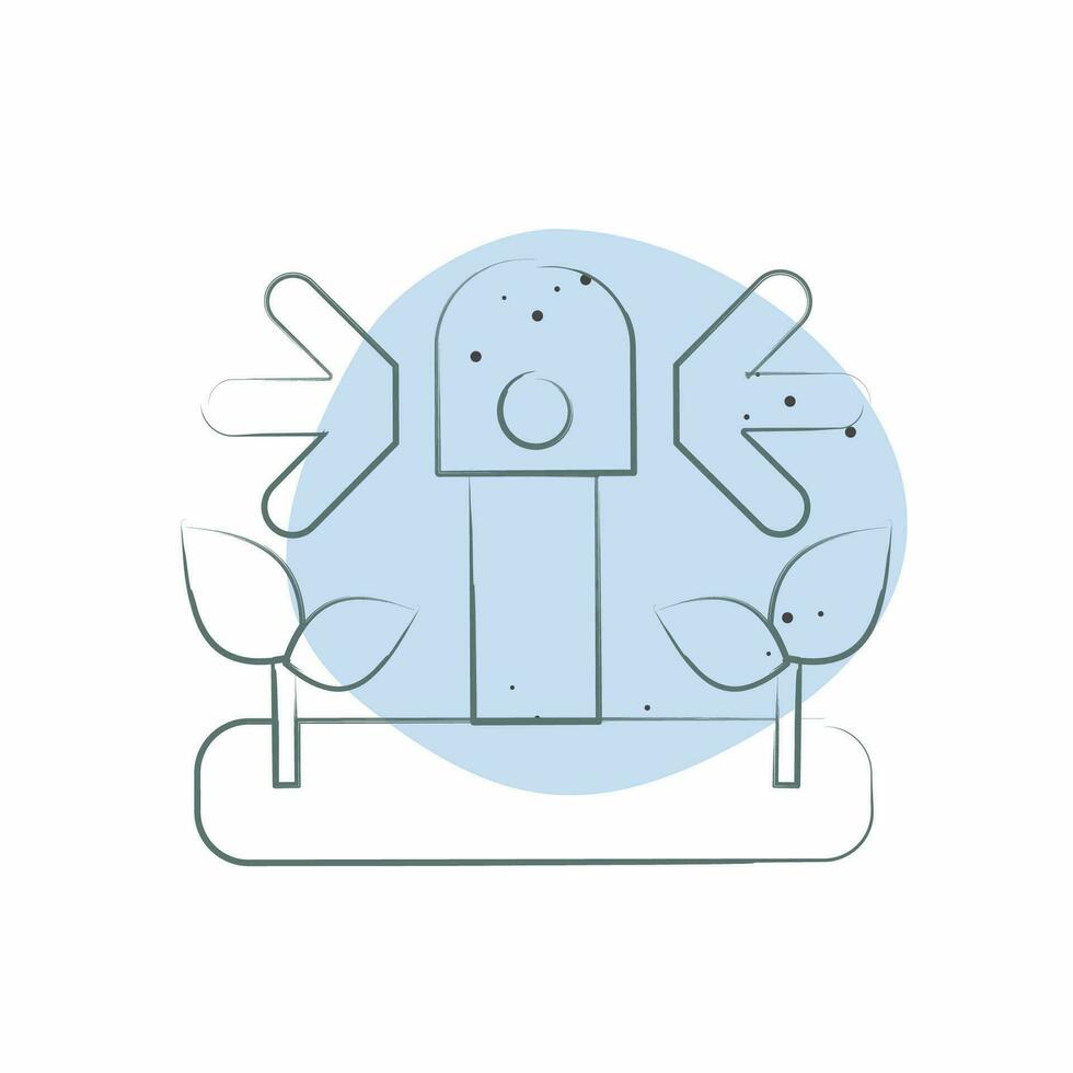 Icon Irrigation. related to Agriculture symbol. Color Spot Style. simple design editable. simple illustration vector