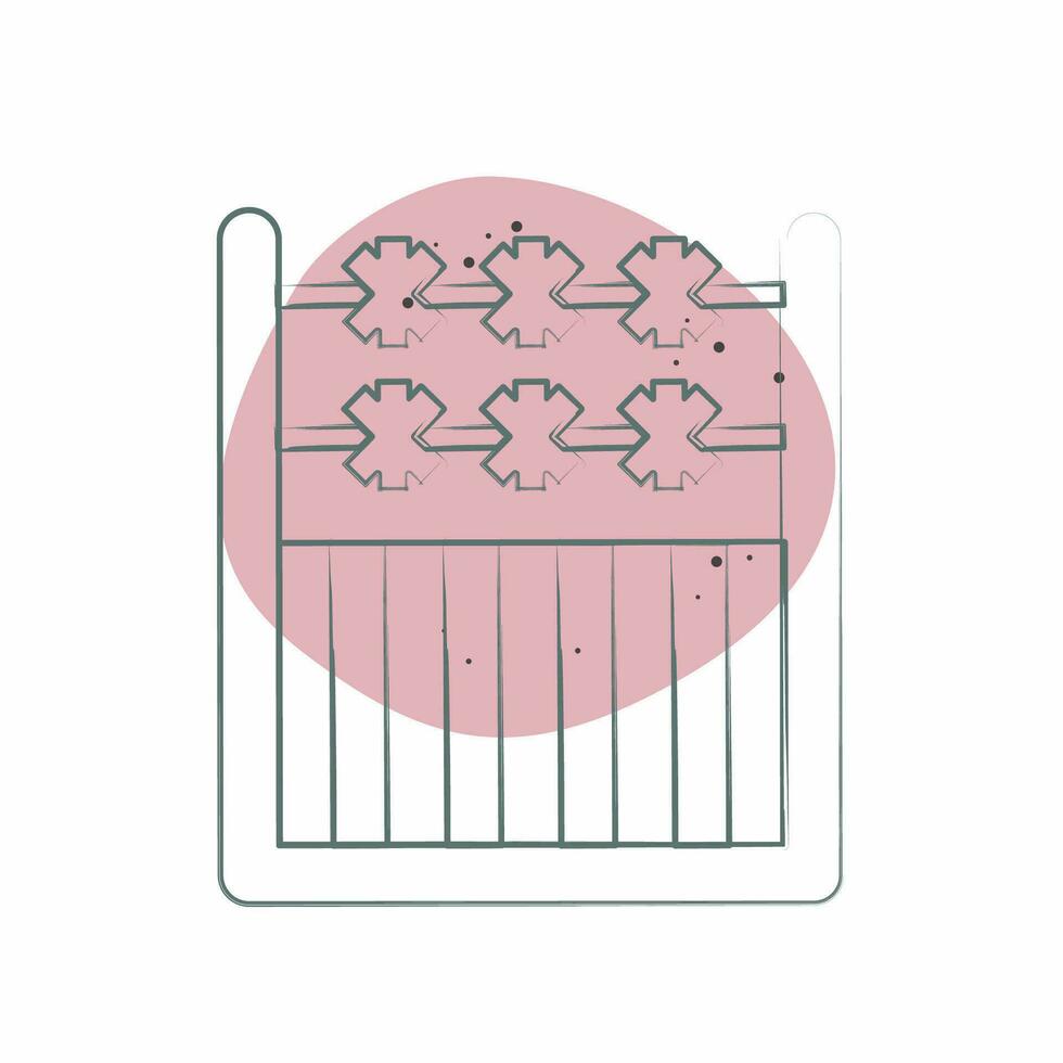 Icon Fence. related to Agriculture symbol. Color Spot Style. simple design editable. simple illustration vector