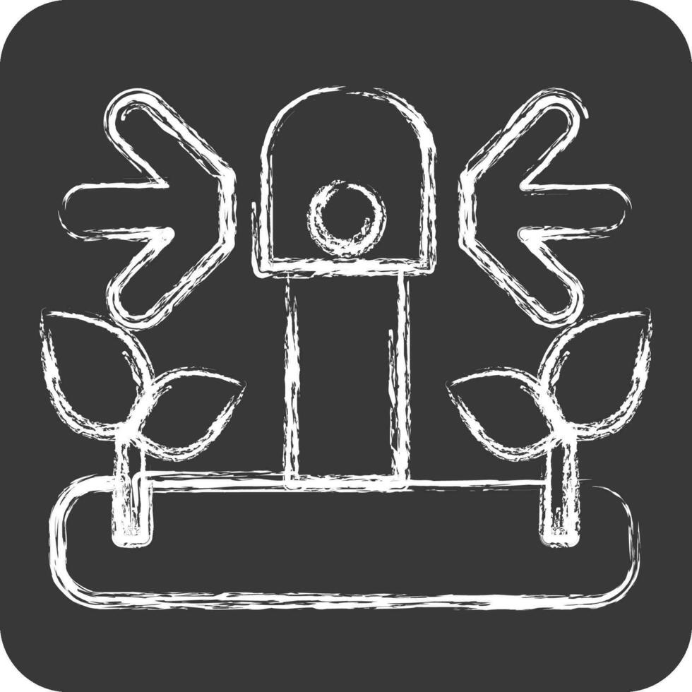 Icon Irrigation. related to Agriculture symbol. chalk Style. simple design editable. simple illustration vector