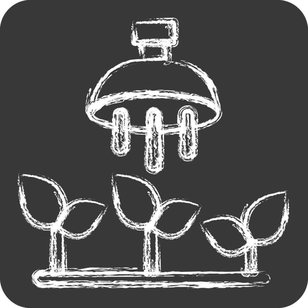 Icon Watering. related to Agriculture symbol. chalk Style. simple design editable. simple illustration vector