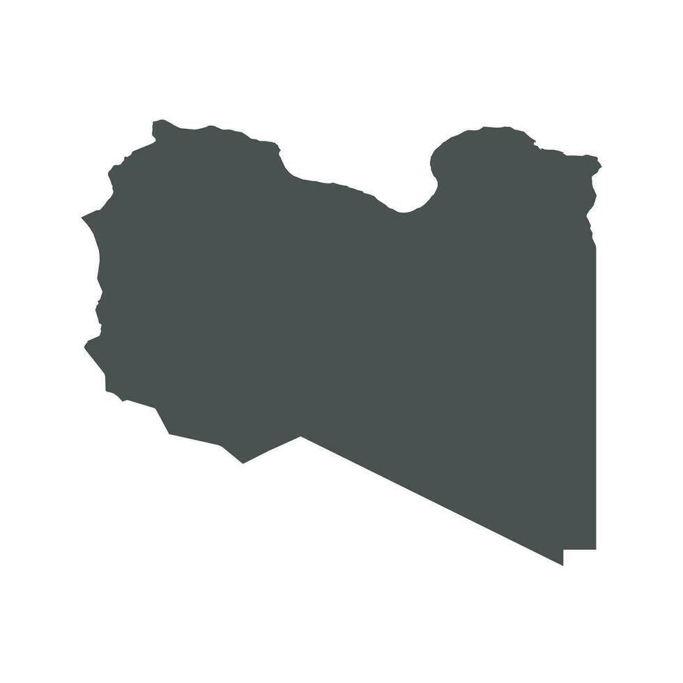 Libya vector map. Black icon on white background.