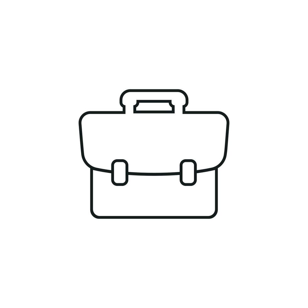 Suitcase vector icon. Luggage illustration in line style.